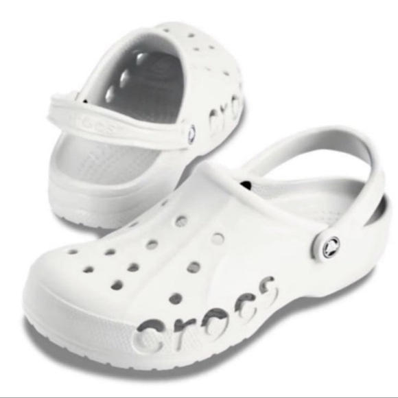 (NWT) Crocs Baya White Unisex Clog - Picture 1 of 11